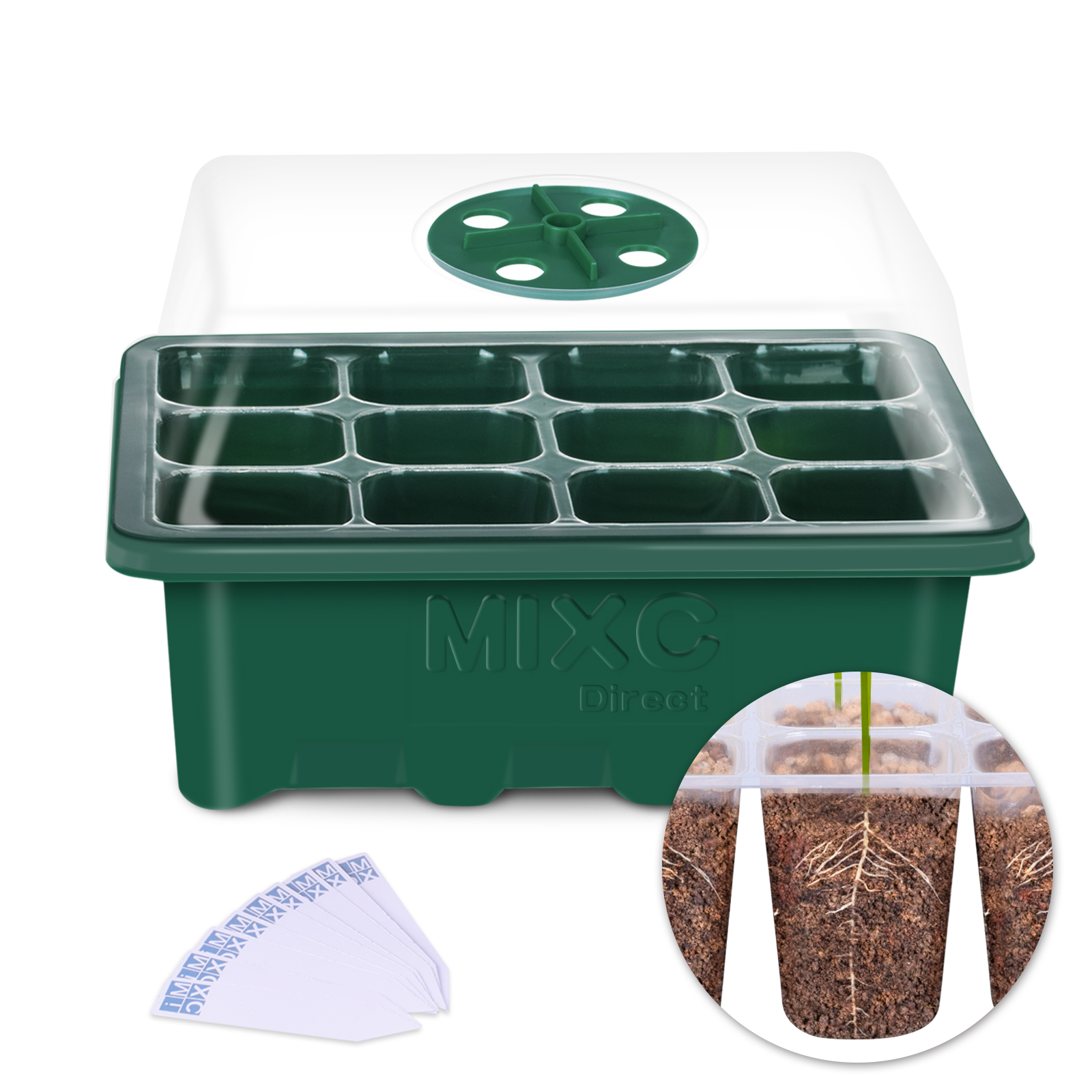 Seed Starter Tray Seed Starter Kit for Humidity Adjustable Plant  Seedling Tr... 